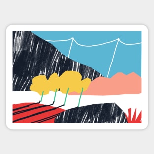 Collage landscape Sticker